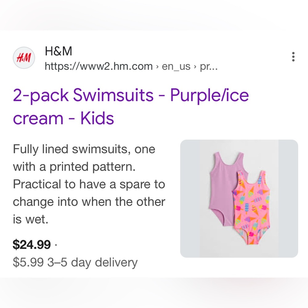H&M Swimsuit 2-pack (2T)